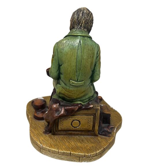 Vintage 1976 Naturecraft "Violin Maker" No. 861 Hand Painted Stoneware Sculpture - Picture 13 of 14